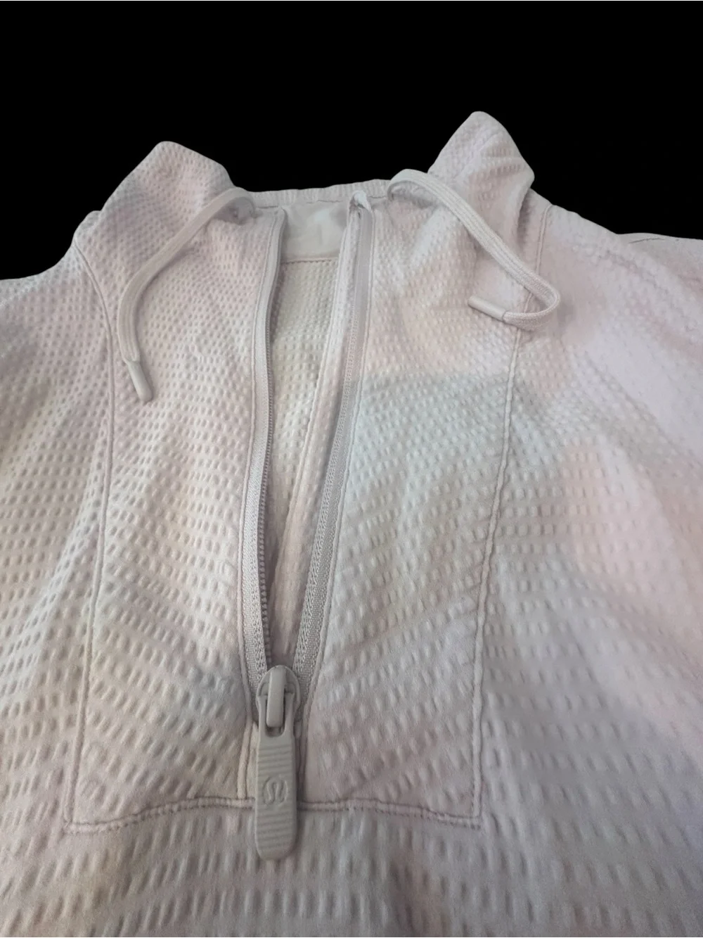 Lululemon Pack Light Textured Half-Zip Pullover Pink Mist High Neck Sz M